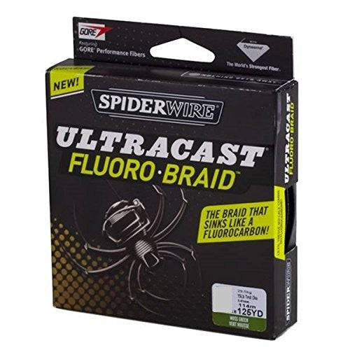 Plaque d'immatriculation, Berkley SPIDERWIRE ULTRACAST FLUORO BRAID 50LB 125YD MGRN Fishing Line 0022021600427