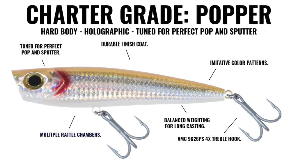 Leurres Hogy, Charter Grade Popper : 3.5oz - 7inch (Tuna Rigged)