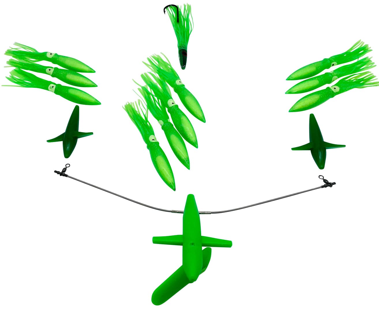 Le bord de l'eau salée, Chatter Lures 19" Side Tracker - 9" Calmar flottant