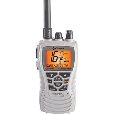 Cobra, Cobra VHF-HH, 6 watts, flotteurs, blanc