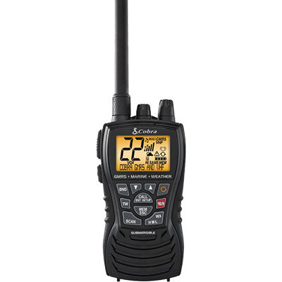 Cobra, Cobra VHF-HH/GMRS, 6 Watt, Flotteurs, Noir