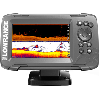 Lowrance, Combo Lowrance HOOK2-5, cartes intérieures, DownScan