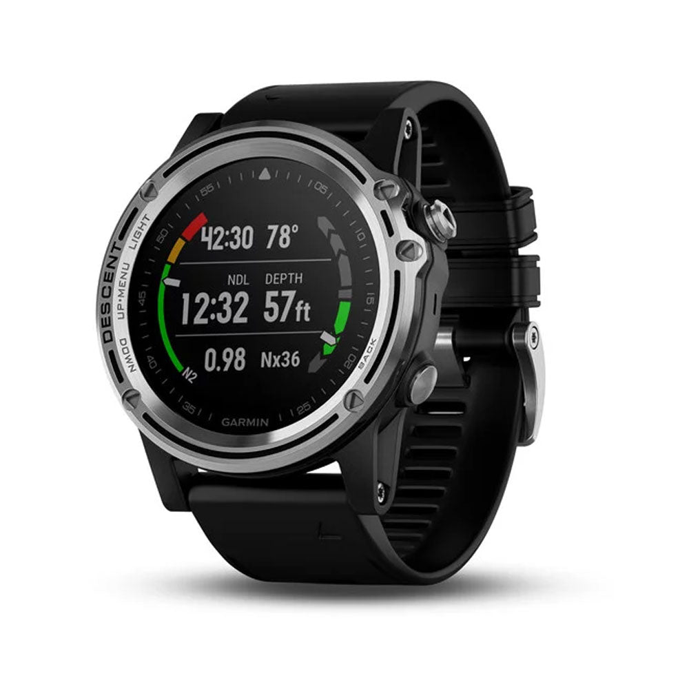 Garmin, Garmin Descent MK1 Montre de plongée (argent saphir avec bracelet noir)