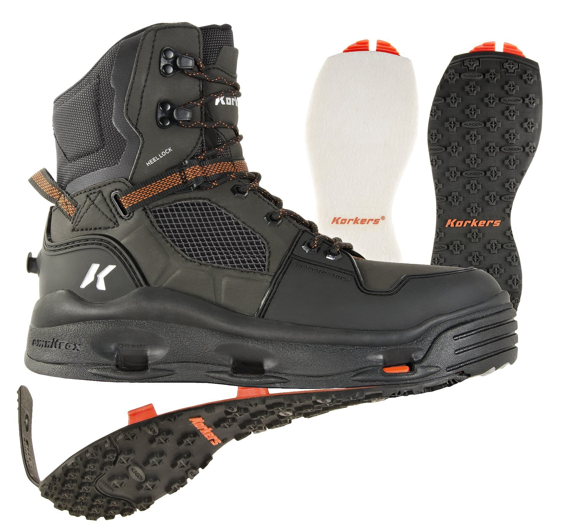 Chaussures Korkers, Korkers Terror Ridge Wading Boot (semelles feutrées et adhérentes)