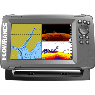 Lowrance, Lowrance HOOK2-7 Combo, cartes intérieures, DownScan