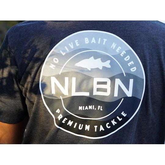 Pas besoin d'appâts vivants (NLBN), No Live Bait Needed (NLBN) T-Shirt à armoiries ondulées