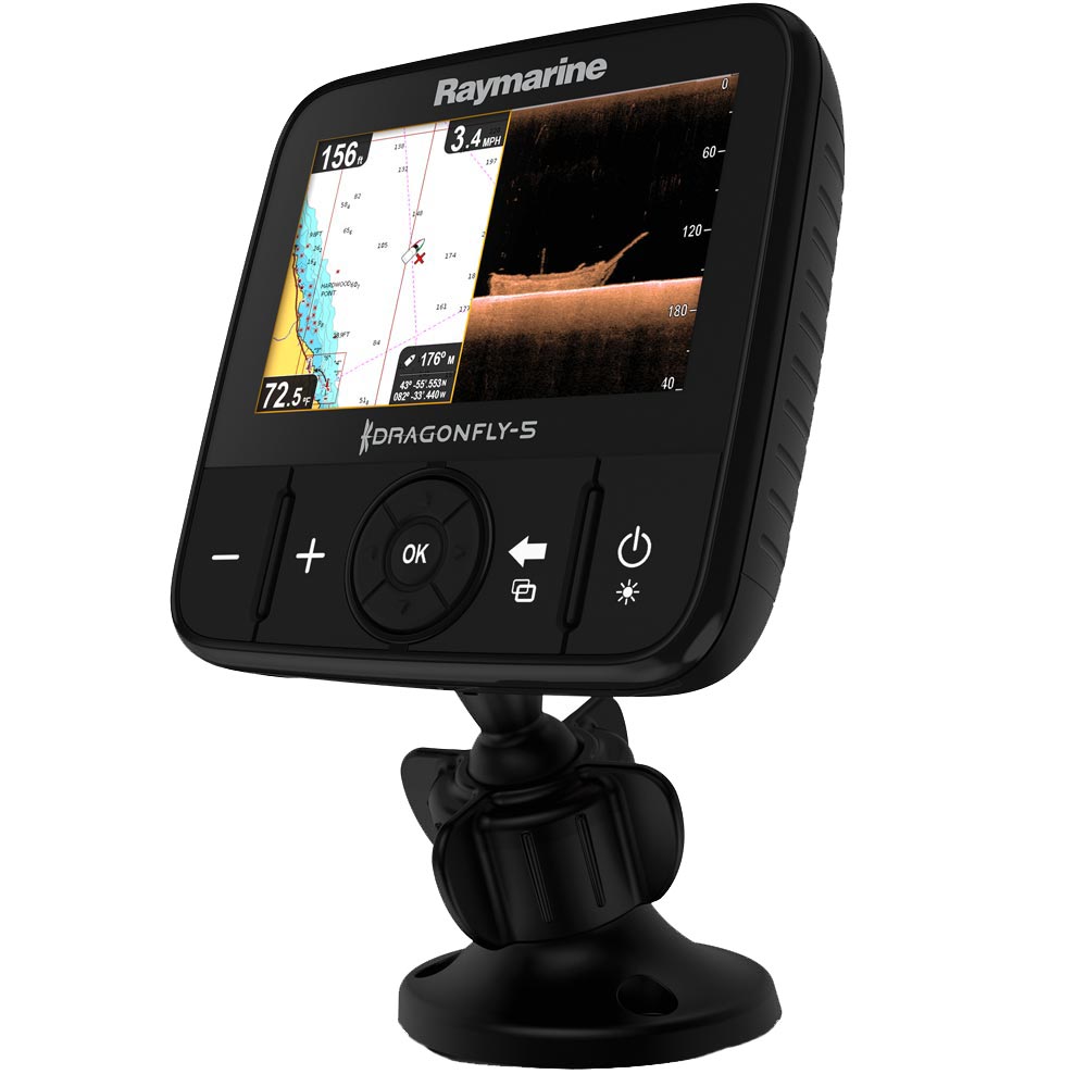 Ramarine, RAYMARINE DRAGONFLY 5 PRO GPS AVEC TRANSDUCTEUR POUR MONTAGE SUR TRAMPOLINE