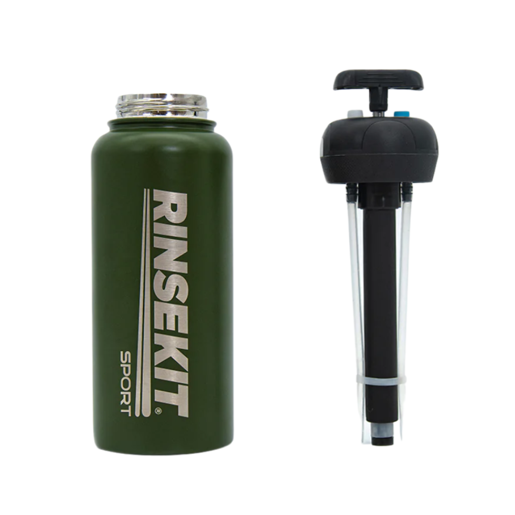 RinseKit, RinseKit Sport Bouteille d'eau pour brumisation et pulvérisation 32oz - Bleu