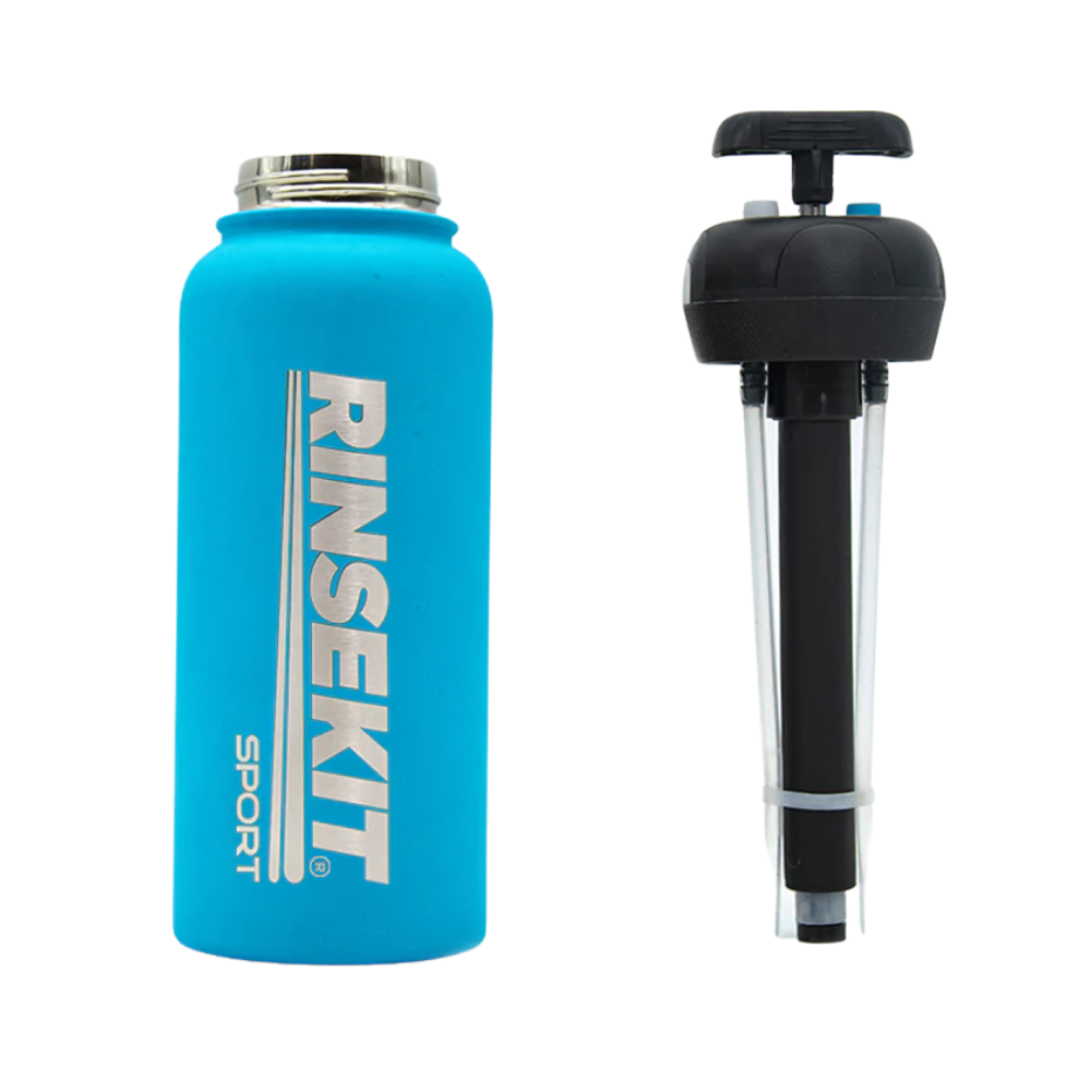 RinseKit, RinseKit Sport Bouteille d'eau pour brumisation et pulvérisation 32oz - Bleu