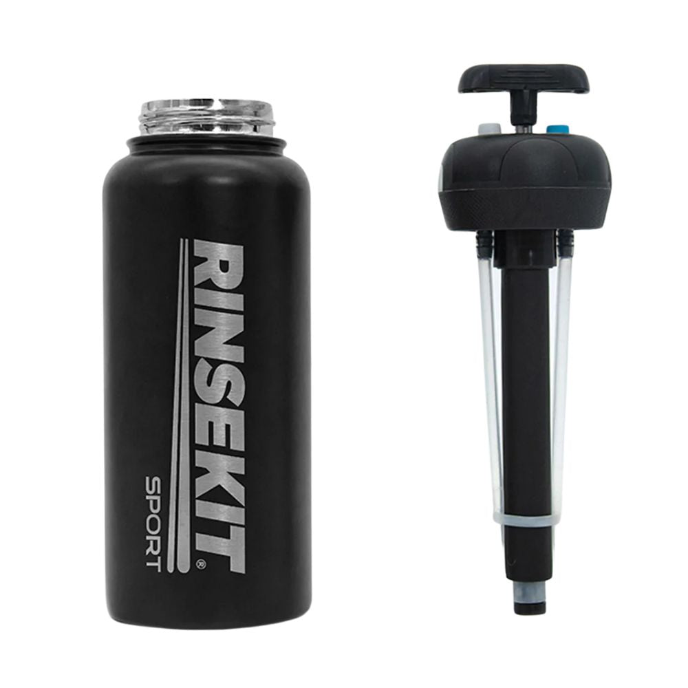 RinseKit, RinseKit Sport Bouteille d'eau pour brumisation et pulvérisation 32oz - Noir