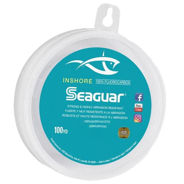 Ligne et bas de ligne Seaguar, Seaguar Inshore Fluorocarbon Leader Material - 100yd Spools